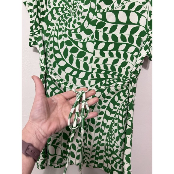 Vintage‎ 90s Y2K Milkmaid Babydoll Tie Back Coquette Fairy Forest Leaf Print XL - Picture 7 of 14